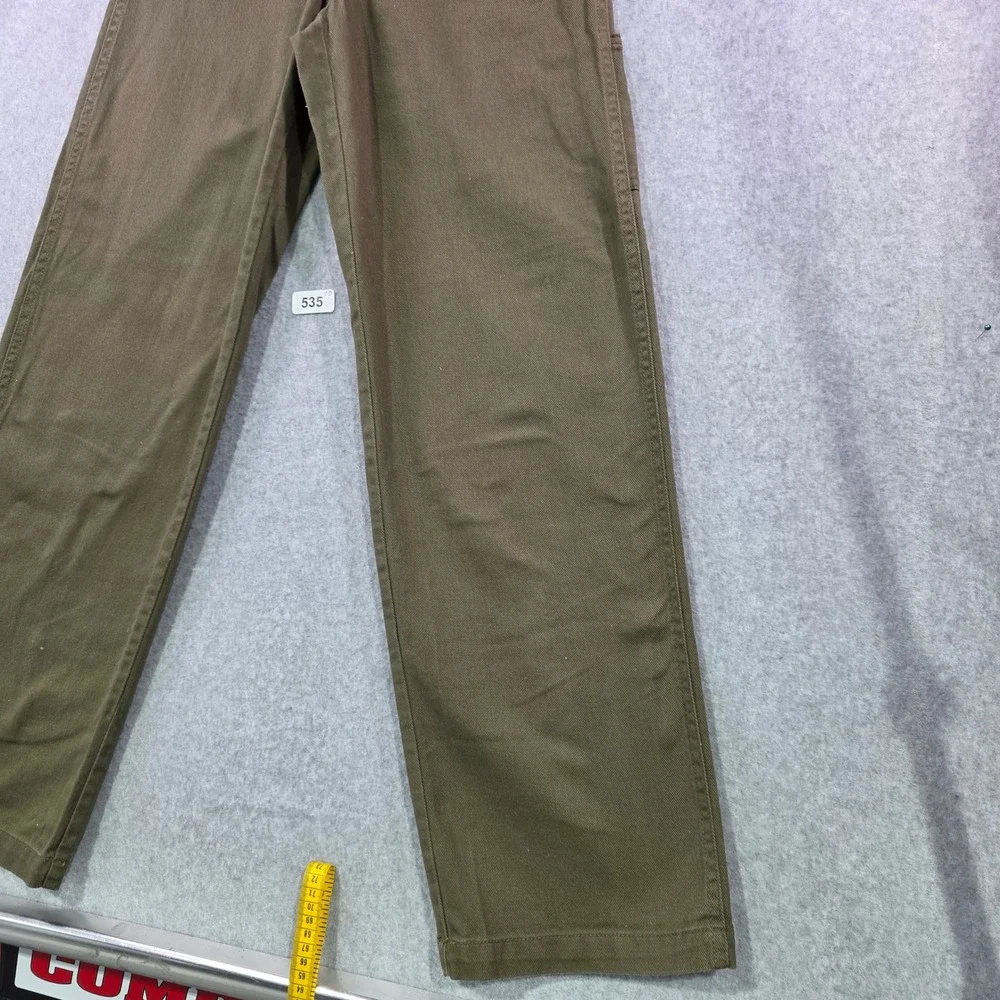 H&M Divided Womens Olive Green High Waisted Wide Leg Utility Carpentef Pants Sz0